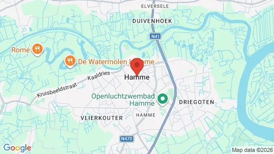 Apartments for rent i Hamme - kort over placeringen