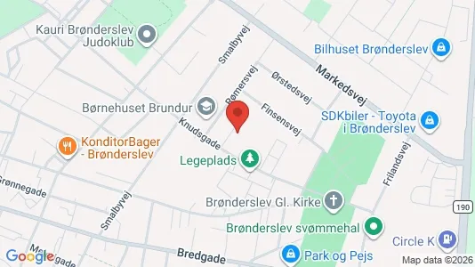 Apartments for rent i Brønderslev - kort over placeringen