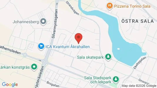 Apartments for rent i Sala - kort over placeringen