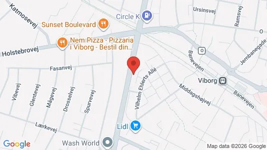 Apartments for rent i Viborg - kort over placeringen