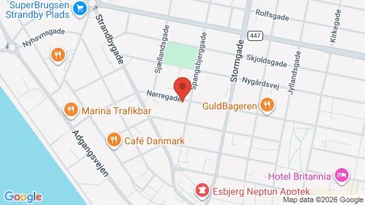 Apartments for rent i Esbjerg Center - kort over placeringen