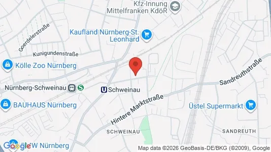 Apartments for rent i Nuremberg - kort over placeringen