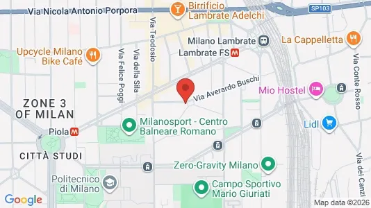 Apartments for rent i Milano Zona 3 - Porta Venezia, Città Studi, Lambrate - kort over placeringen