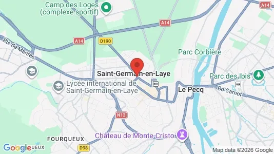 Apartments for rent i Saint-Germain-en-Laye - kort over placeringen