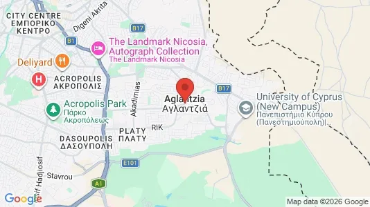 Apartments for rent i Nicosia Aglantzia - kort over placeringen