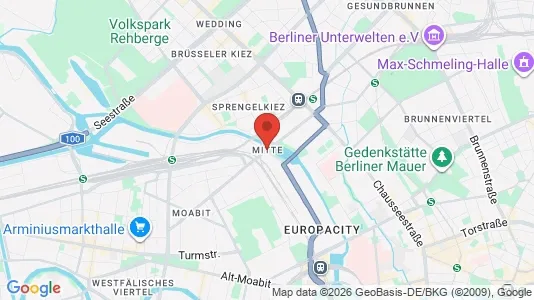 Rooms for rent i Berlin Mitte - kort over placeringen