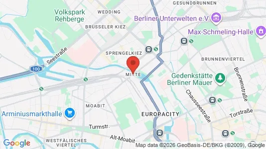 Rooms for rent i Berlin Mitte - kort over placeringen