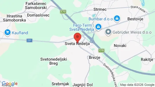 Apartments for rent i Sveta Nedelja - kort over placeringen