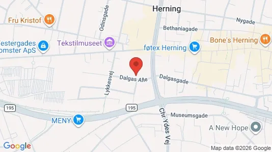 Apartments for rent i Herning - kort over placeringen