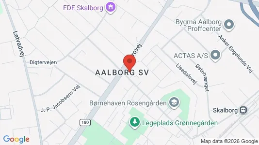 Apartments for rent i Aalborg SV - kort over placeringen