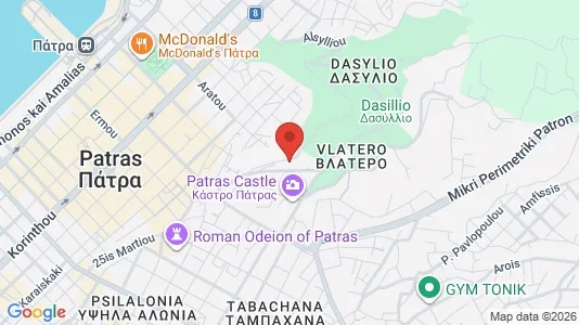 Apartments for rent i Patras - kort over placeringen