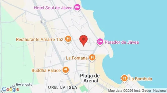 Apartments for rent i Jávea/Xàbia - kort over placeringen