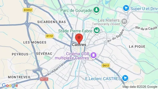 Houses for rent i Castres - kort over placeringen