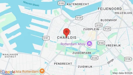 Apartments for rent i Rotterdam Charlois - kort over placeringen