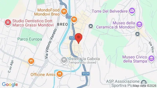 Apartments for rent i Mondovì - kort over placeringen