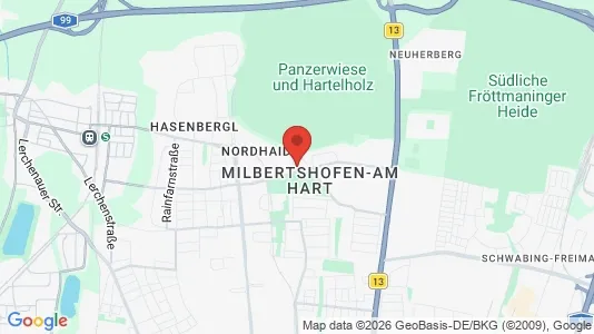 Apartments for rent i Munich Milbertshofen-Am Hart - kort over placeringen