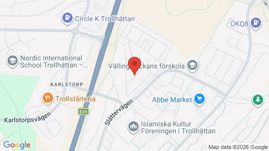 Apartments for rent i Trollhättan - kort over placeringen