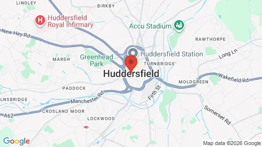 Houses for rent i Huddersfield - West Yorkshire - kort over placeringen