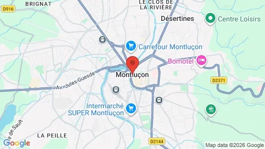 Apartments for rent i Montluçon - kort over placeringen