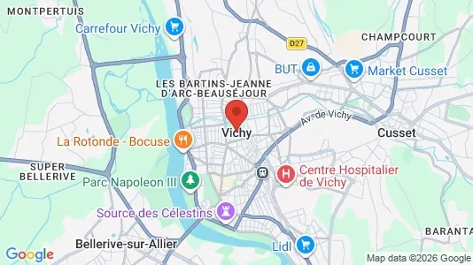 Houses for rent i Vichy - kort over placeringen