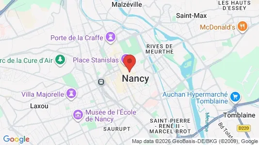 Houses for rent i Nancy - kort over placeringen