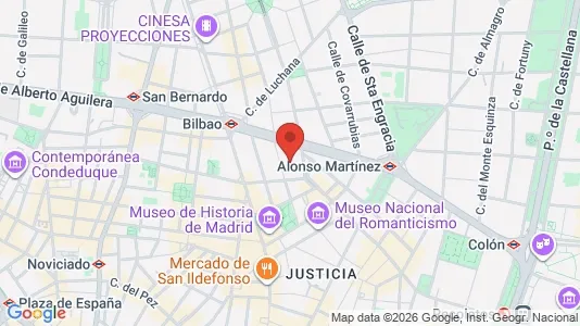 Apartments for rent i Madrid Centro - kort over placeringen