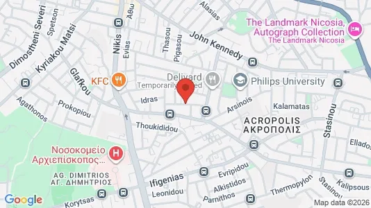 Apartments for rent i Nicosia Strovolos - kort over placeringen