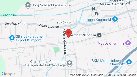 Apartments for rent i Chemnitz - kort over placeringen