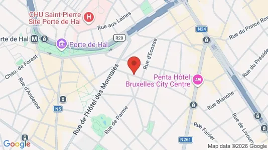 Apartments for rent i Brussels Sint-Gillis - kort over placeringen
