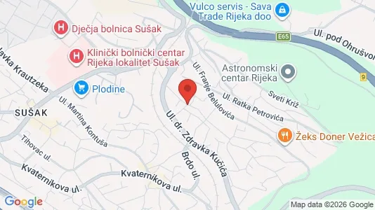 Apartments for rent i Rijeka - kort over placeringen