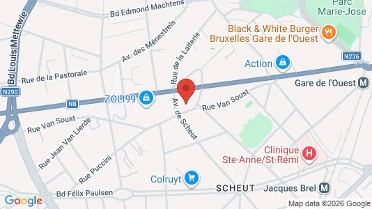 Apartments for rent i Brussels Anderlecht - kort over placeringen
