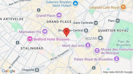 Apartments for rent i Stad Brussel - kort over placeringen