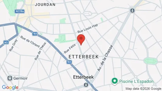 Apartments for rent i Brussels Etterbeek - kort over placeringen