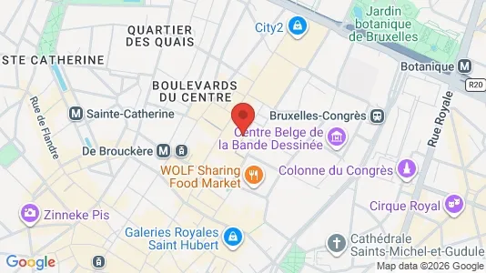 Apartments for rent i Stad Brussel - kort over placeringen