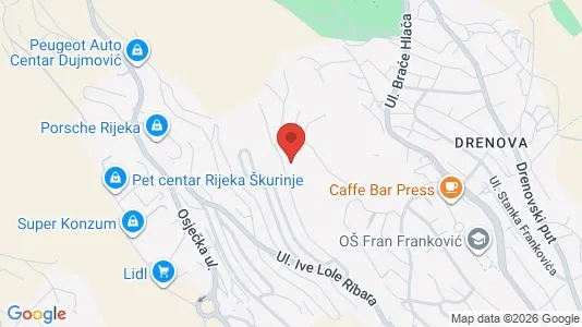Apartments for rent i Rijeka - kort over placeringen
