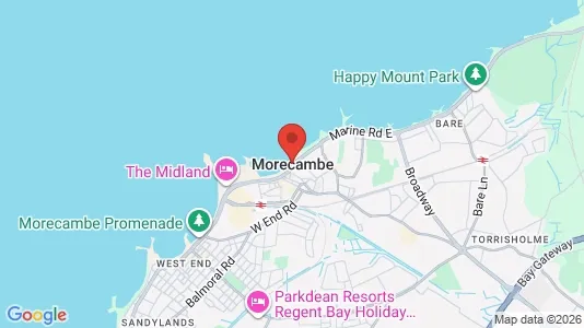 Apartments for rent i Morecambe - Lancashire - kort over placeringen