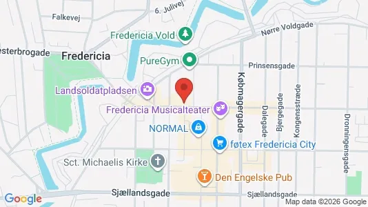 Apartments for rent i Fredericia - kort over placeringen