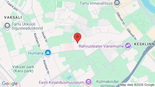 Apartments for rent i Tartu - kort over placeringen