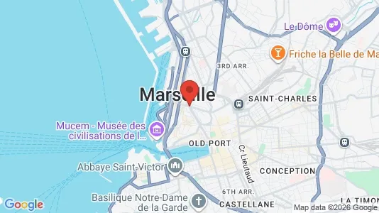 Apartments for rent i Marseille - kort over placeringen
