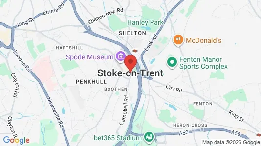 Apartments for rent i Stoke-on-Trent - Staffordshire - kort over placeringen