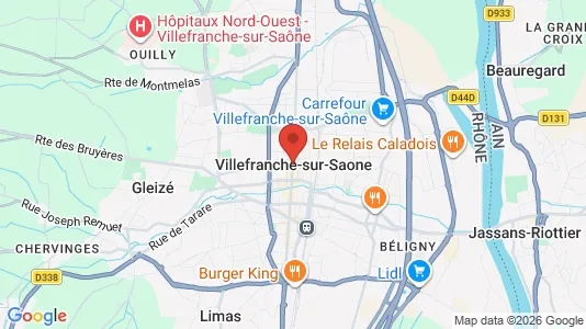 Apartments for rent i Villefranche-sur-Saône - kort over placeringen
