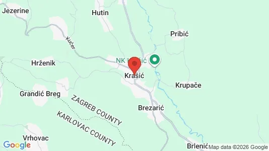 Apartments for rent i Krašić - kort over placeringen