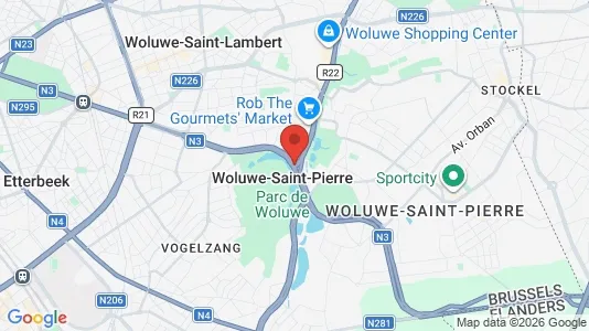 Houses for rent i Brussels Sint-Pieters-Woluwe - kort over placeringen