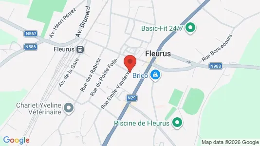 Apartments for rent i Fleurus - kort over placeringen