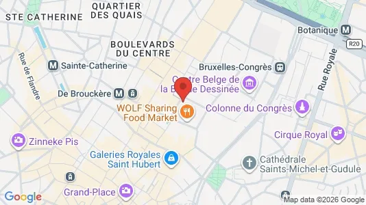 Apartments for rent i Stad Brussel - kort over placeringen