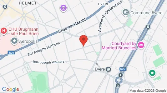 Apartments for rent i Brussels Evere - kort over placeringen