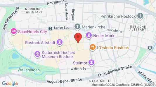 Apartments for rent i Rostock - kort over placeringen