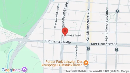 Apartments for rent i Leipzig - kort over placeringen