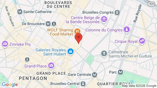 Apartments for rent i Stad Brussel - kort over placeringen