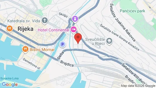 Apartments for rent i Rijeka - kort over placeringen